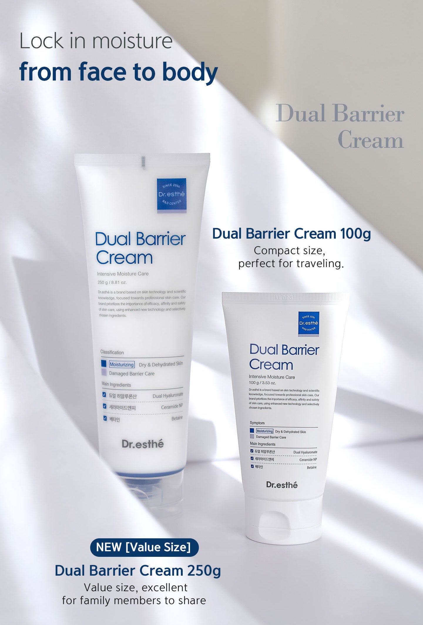 Lock in moisture from face to body.