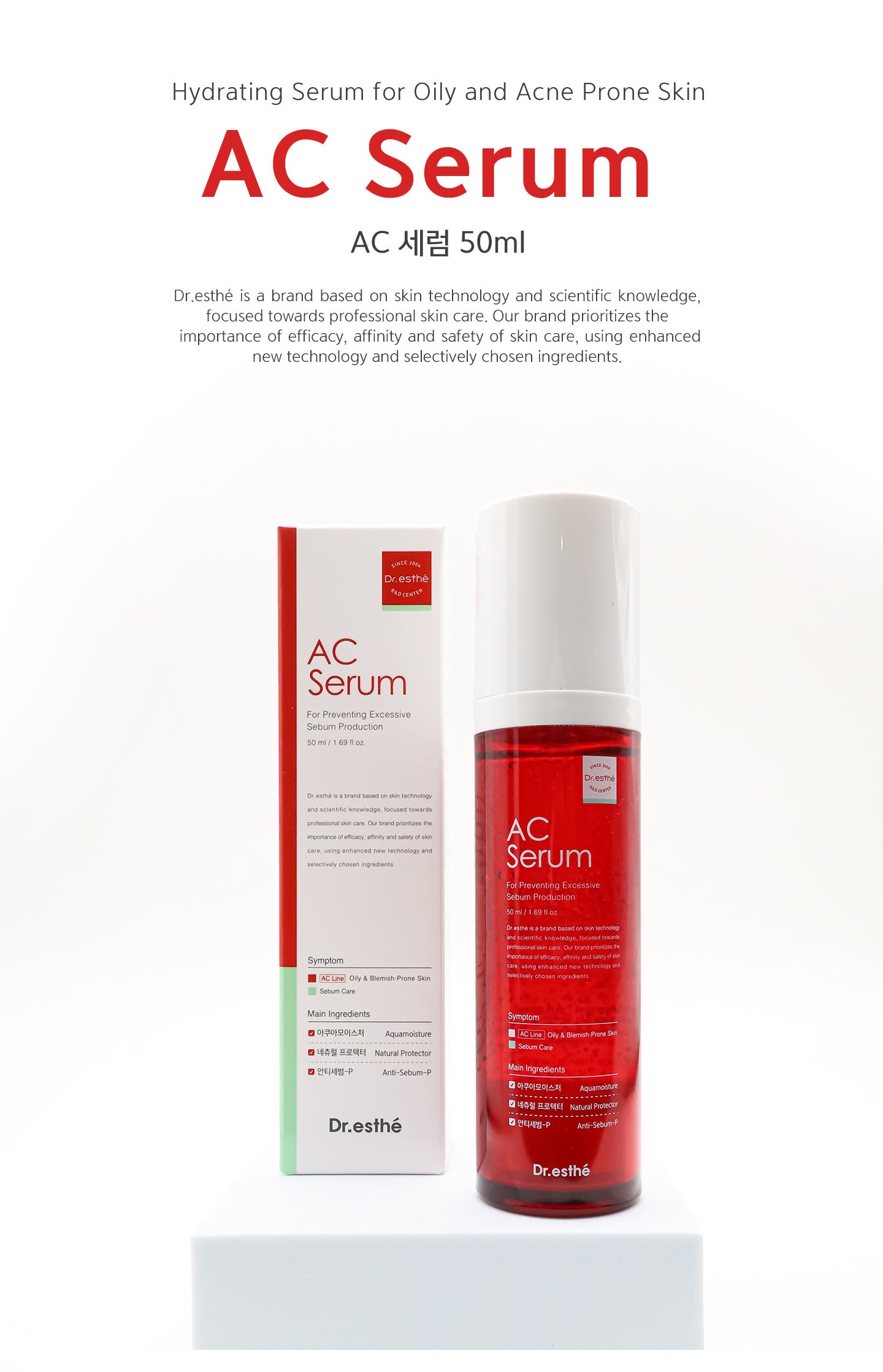 Hydrating serum for oily and acne prone skin