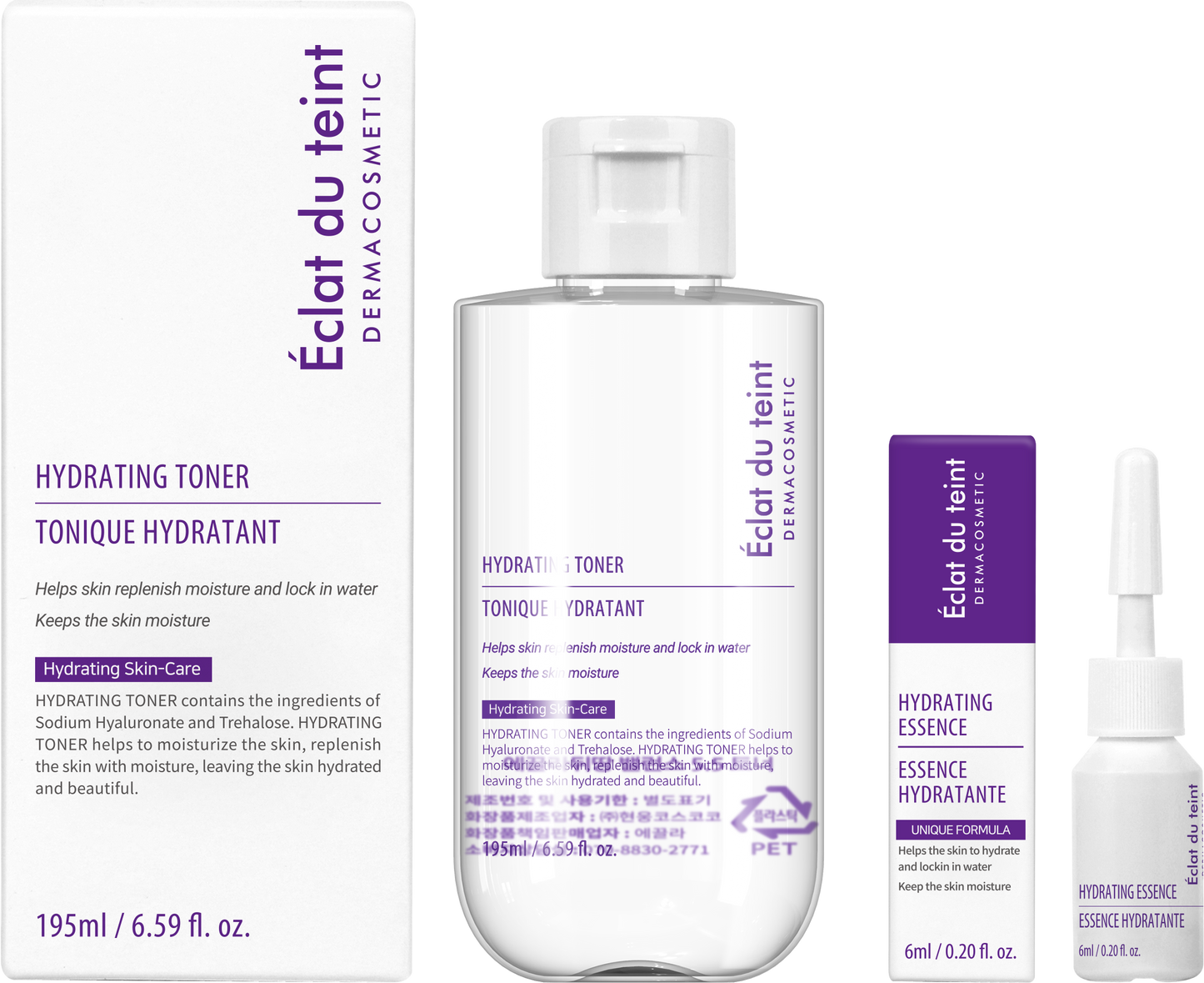 Éclat du teint Hydrating toner set 195 ml (PRO)