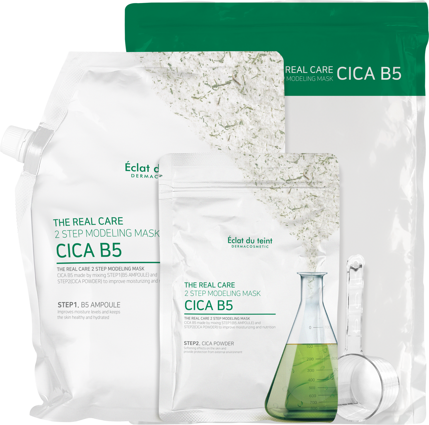 Éclat du teint The Real Care 2 Step CICA B5 Modeling mask (1kg+100g) PRO