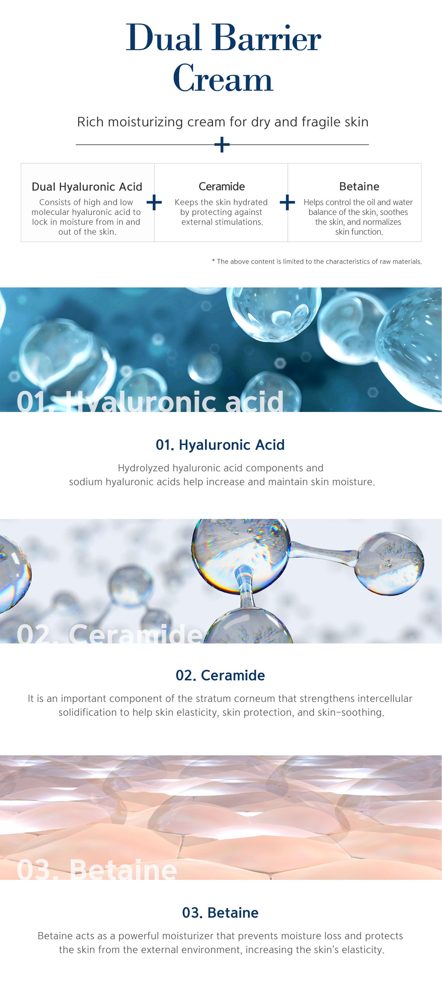 Rich moisturizing cream for dry and fragile skin. Dual hyaluronic acid, ceramide and betaine. 